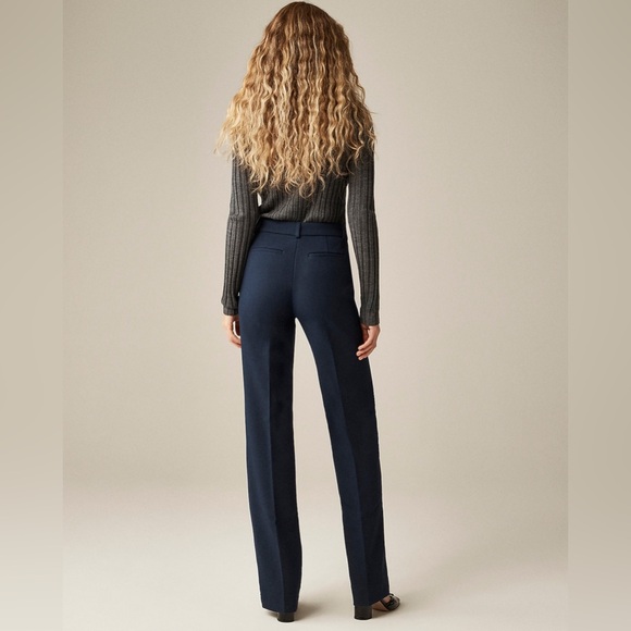 J. Crew Natalia Pant in Four Season Stretch in Navy Blue Size 0 NWT - Picture 4 of 14